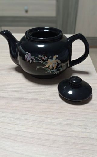 Juego té chino - porcelana negra