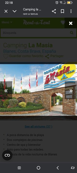 Caravana Camping La Masia - Blanes