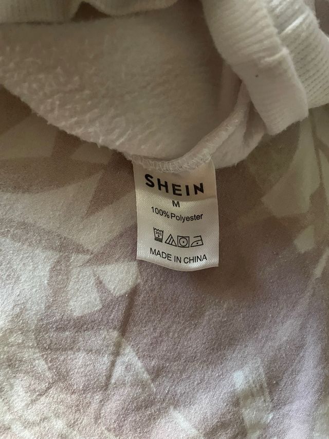 Sudadera corta blanca Shein