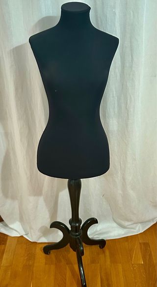 Maniquí vintage terciopelo negro - Busto
