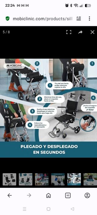 Silla ruedas de traslado NEPTUNO Mobiclinic