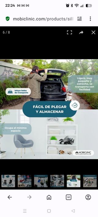 Silla ruedas de traslado NEPTUNO Mobiclinic