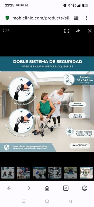 Silla ruedas de traslado NEPTUNO Mobiclinic