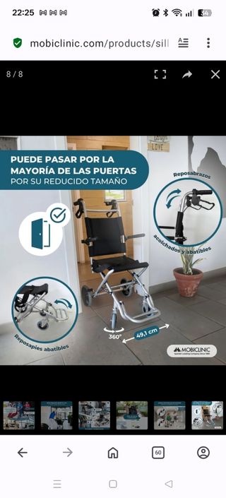 Silla ruedas de traslado NEPTUNO Mobiclinic