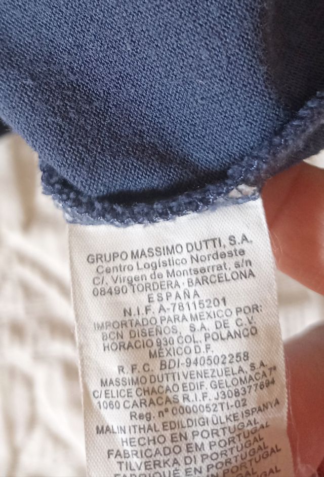 Polo Massimo Dutti Sport manga larga azul-verde 