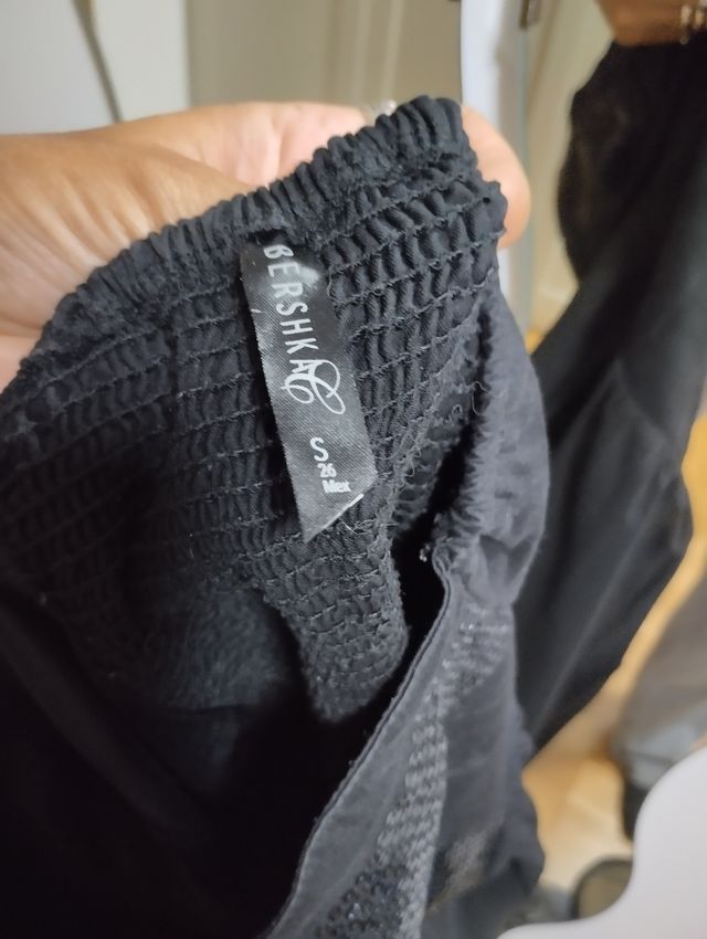 Vestido negro Bershka lentejuelas