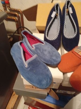 Zapatillas casa - Azul y Naranja