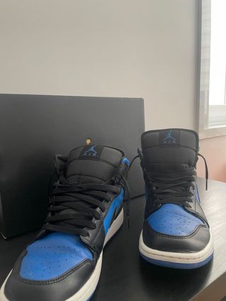 Air Jordan 1 Mid - Azul y Negro - 43