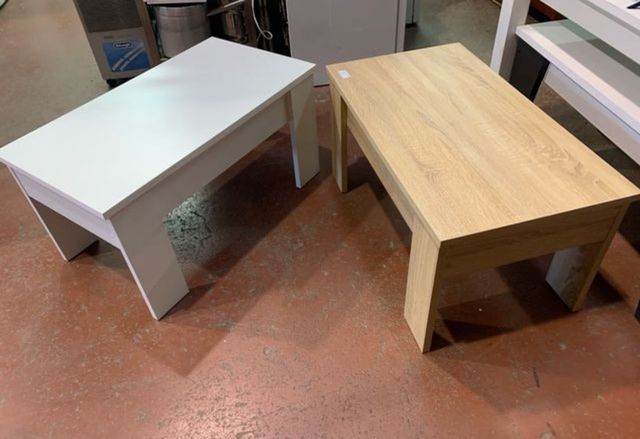 Mesas de Centro Elevables en Blanco y Roble!