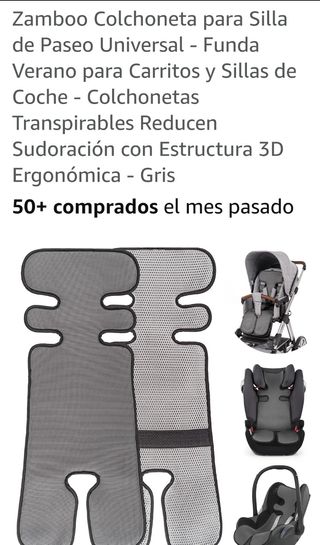 Colchoneta Zamboo Gris - Silla Paseo