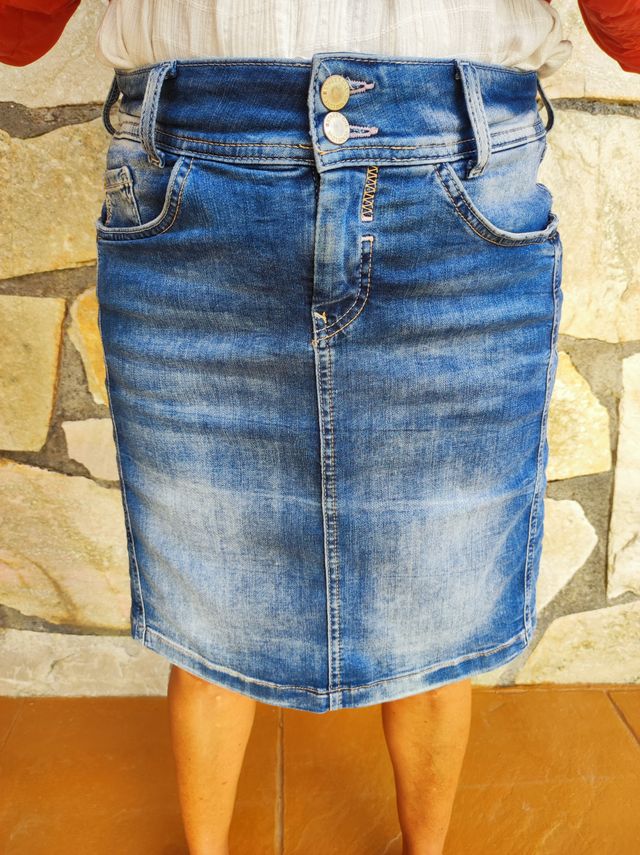 Falda vaquera azul - Talla L