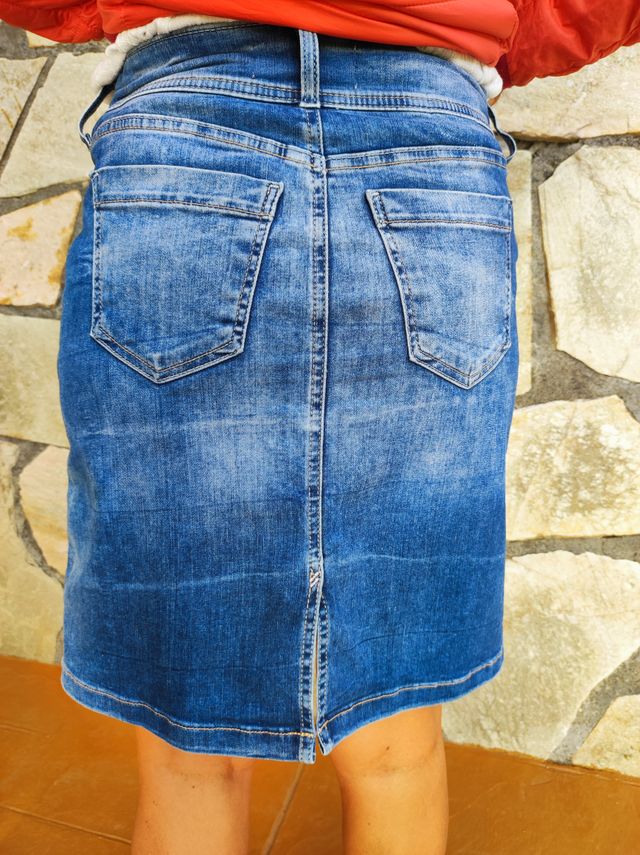 Falda vaquera azul - Talla L