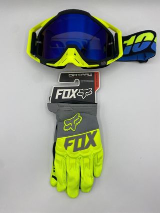 Gafas 100% y guantes fox