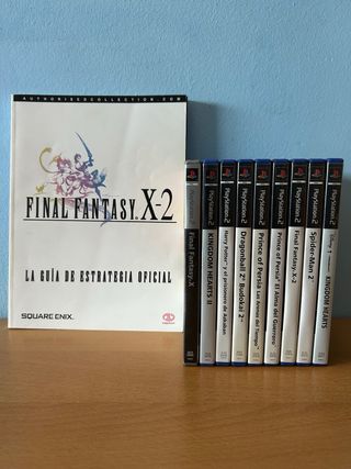 PS2 (PlayStation 2) + 9 juegos + guía FFX-2