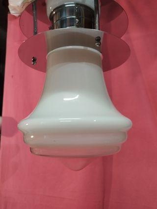 Lampadario a sospensione anni '70 acciaio cromato