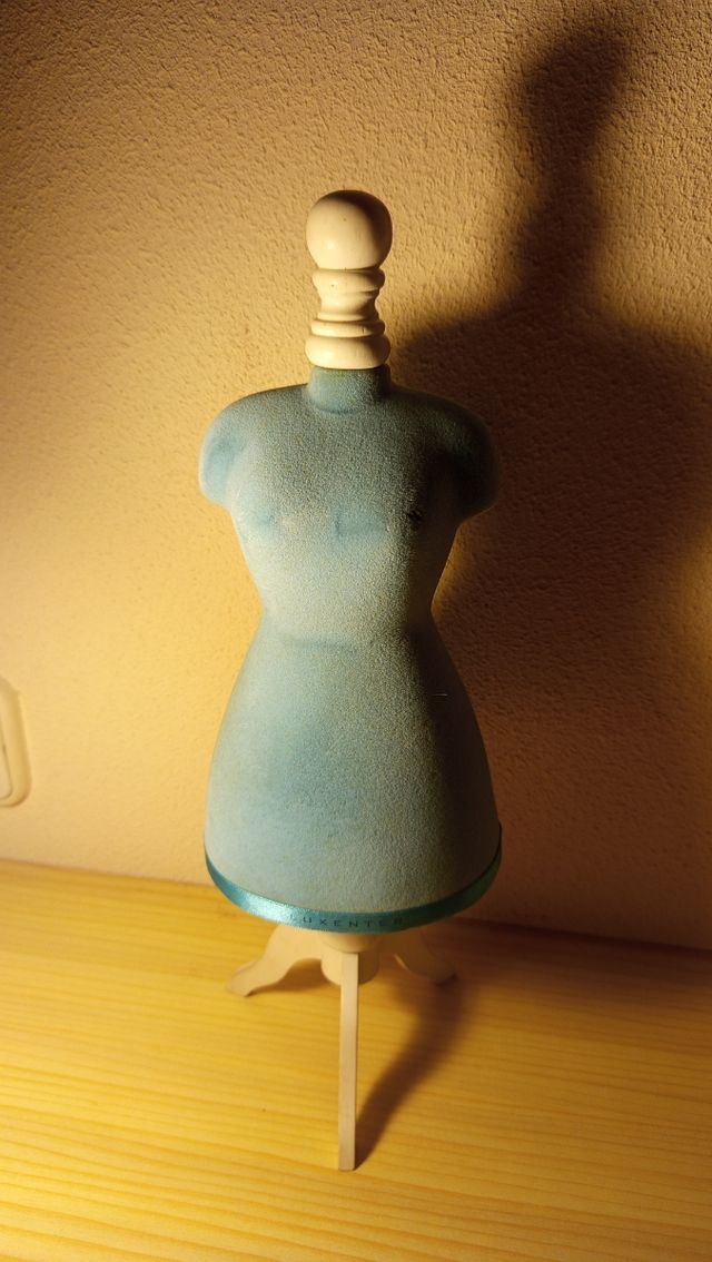 Busto maniquí vintage azul