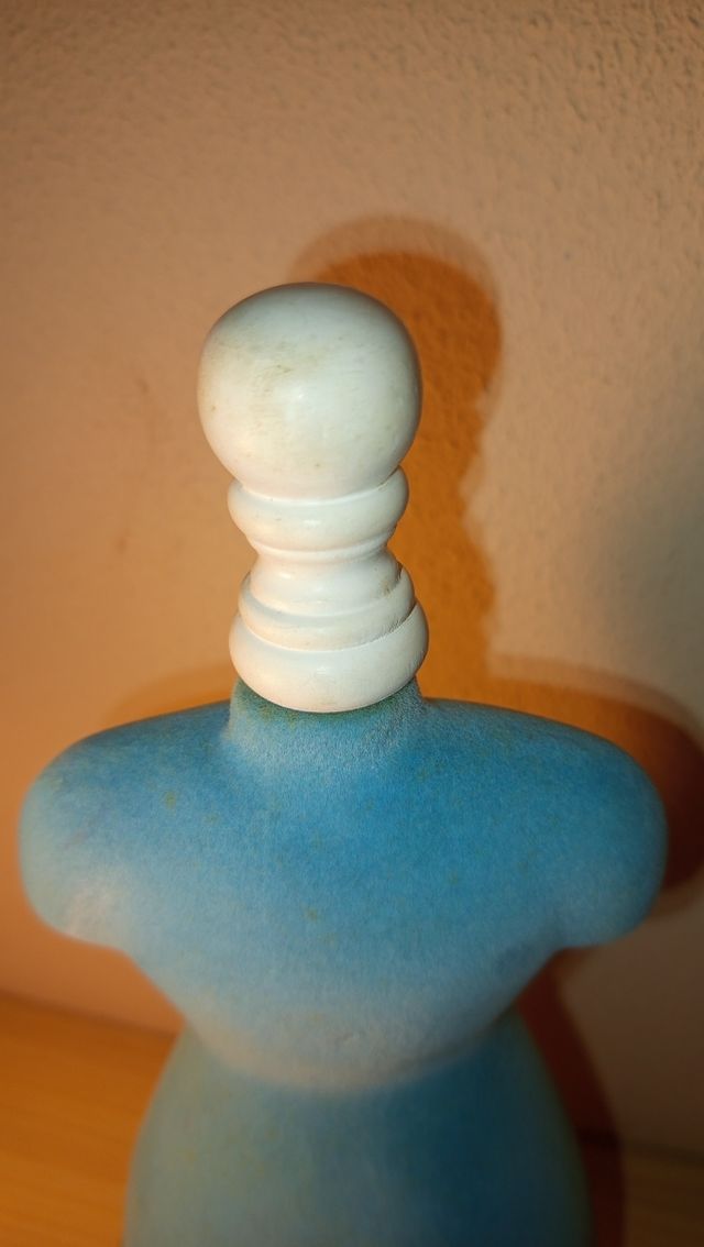 Busto maniquí vintage azul