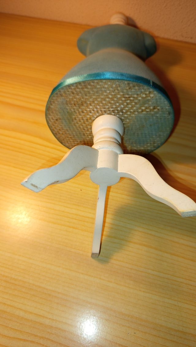 Busto maniquí vintage azul