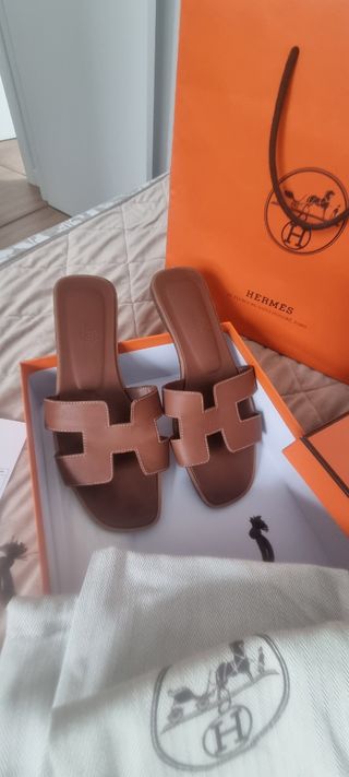 Sandalias Hermes Marrón