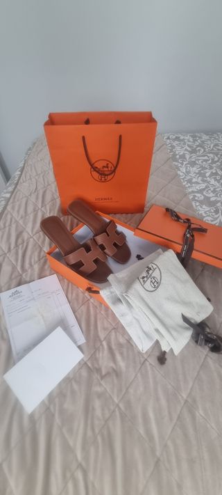 Sandalias Hermes Marrón