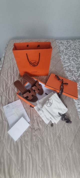 Sandalias Hermes Marrón