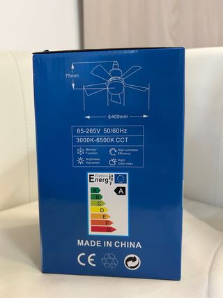 Ventilatore soffitto con luce