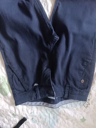 Pantalones vestir niño - azul marino y beige 