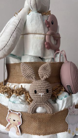 Tarta pañales bebé recién nacido