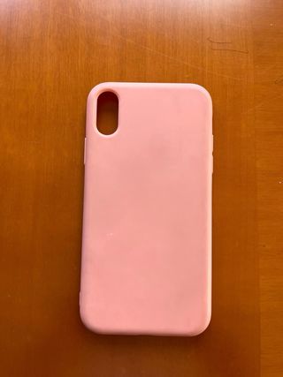 Funda silicona iPhone XR rosa