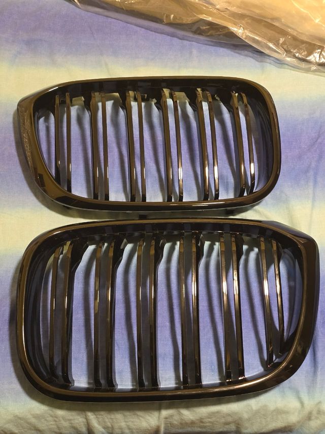 Rejillas delanteras de BMW Serie 5 - Negro Brillan