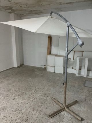 Sombrilla terraza beige-gris