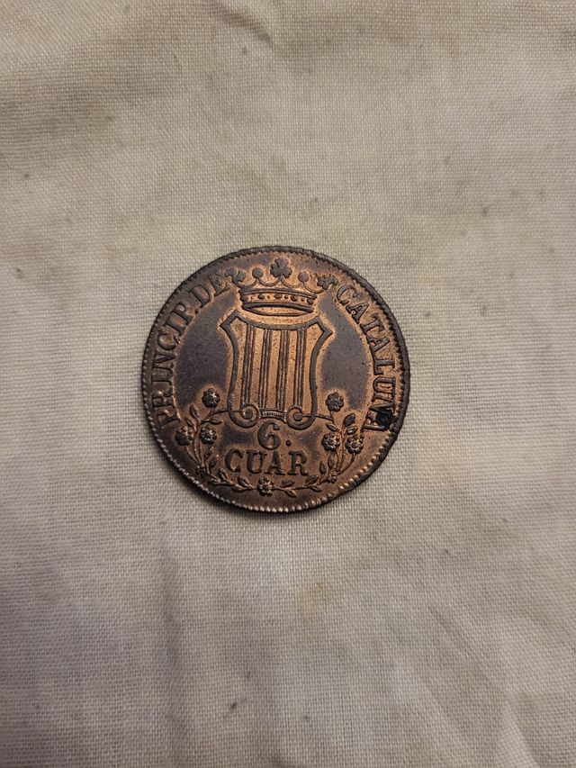 Moneda Isabel II 6 cuartos 1846