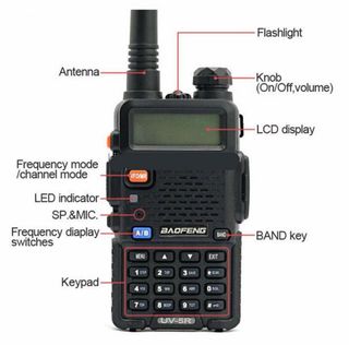 2 Radios BAOFENG UV-5R 5W Dual Band