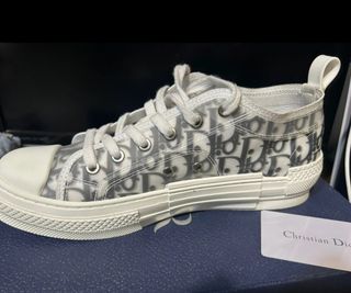 Zapatillas Dior B23 - Gris y Blanco 