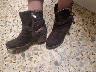 Botines ante marrones mujer talla 39