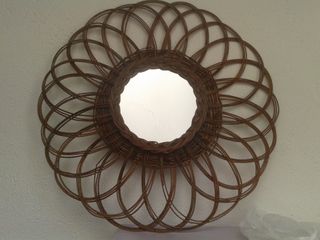 Espejo vintage mimbre