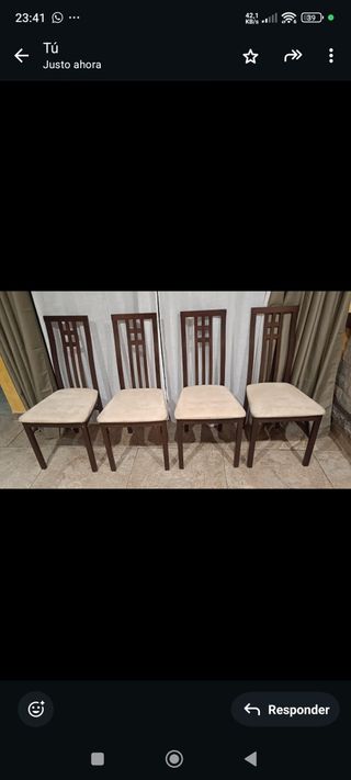 4 Sillas Comedor Madera, esta semana a 
60€ 