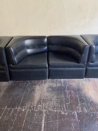 Sillón modular vintage negro