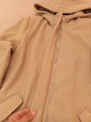 Abrigo paño beige talla L