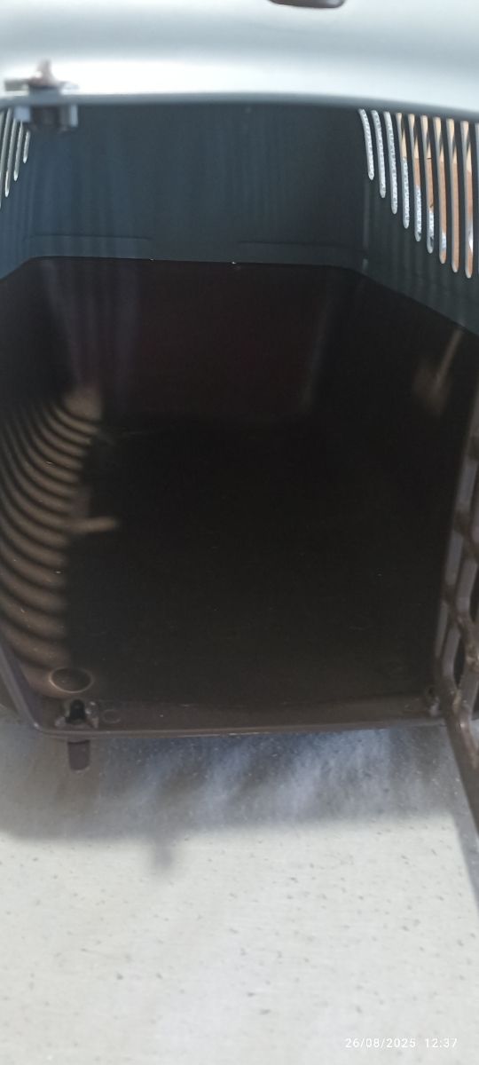 Transportín mascotas azul y marrón