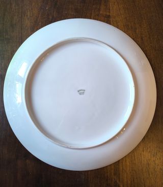 Plato porcelana dorado-rosa