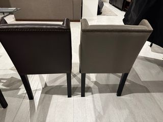 8 Sillas Comedor - Gris & Marrón - alta calidad