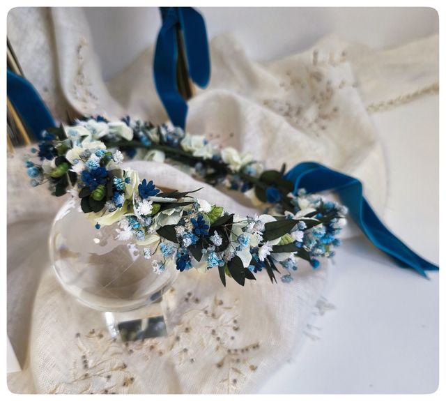 Ramo de  novia y accesorios con flor preservada