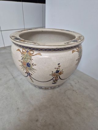 Jarrón porcelana | Flores azul