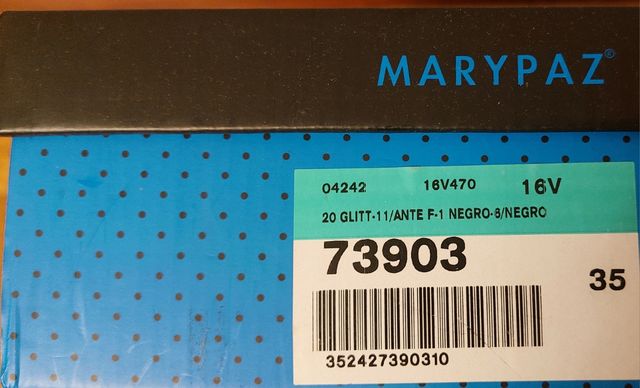 Sandalias MaryPaz negras glitter 35