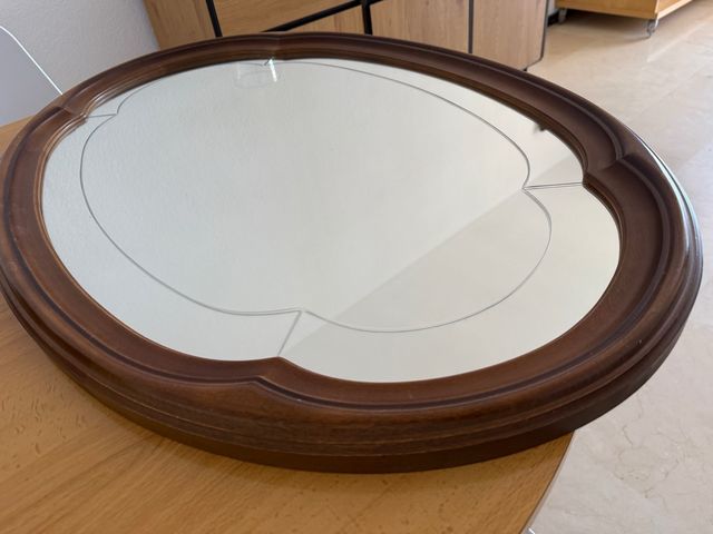 Espejo ovalado vintage madera