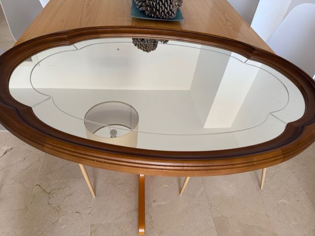 Espejo ovalado vintage madera