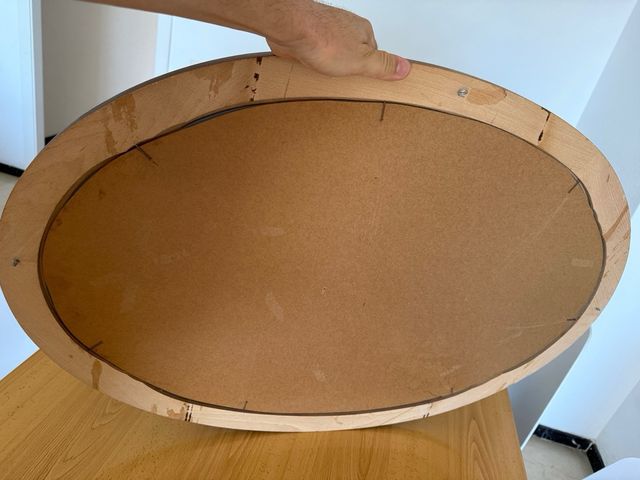 Espejo ovalado vintage madera