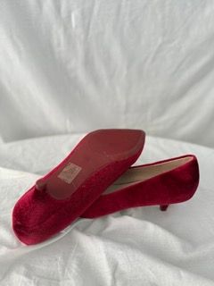 Zapatillas rojas tacón bajo