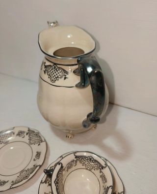 Teiera e 2 tazzine Bavaria primi del 900